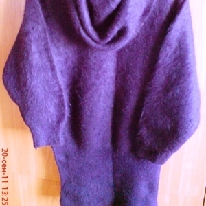 Платье-мини из ангоры фиолетового цвета,  размер 46-48