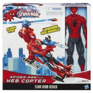 Spider man,  человек паук на вертолете