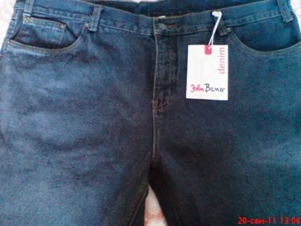 Мужские джинсы большого размера,  цвет темно-синий 2